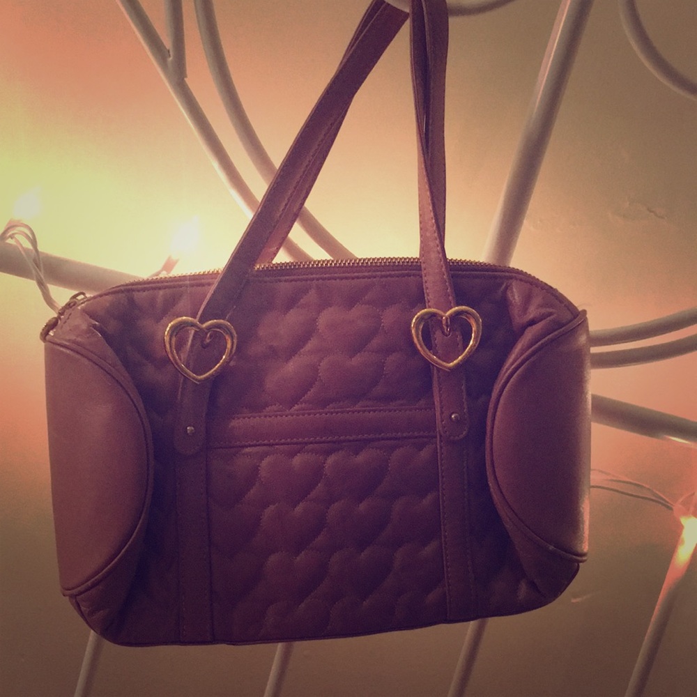 Pretty small purple love cat bag